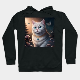 White British Shorthair With Butterflies Hoodie